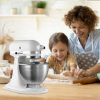 KitchenAid 4.5-5 Qt Bamboo Mixer Slider - Tilt Head Stand Mixer Appliance Mover Storage Sliding Tray (White) - Image 5