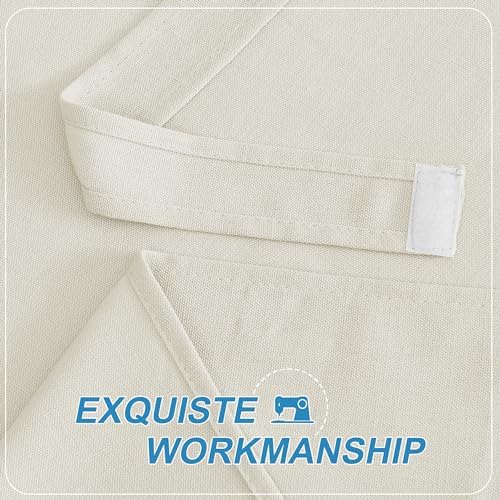RYB HOME Thick Faux Linen Weave Textured Curtains for French Door Tie up Window Covers Sidelight Door Curtains Blinds for Patio, 1 Piece, 26W x 80L Inches,Linen - Image 6