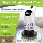 WKY-Electric Spin Scrubber - 10-in-1 Cordless Shower Scrubber & Cleaning Brush with Extendable Handle, 42 in-lbs Ultra High Torque, 2 Speeds, IPX7, LED Display, Smart AI Chip, for Bathroom, Kitchen - Image 3