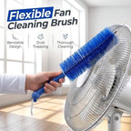Fan Cleaner Brush with Bendable Microfiber Head, Reusable Washable Ceiling Fan Duster for Fan Blades, Air Conditioners, Window Blinds, Curtains, Car Vents and Household Cleaning (Blue+Grey) - Image 3