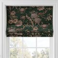 RYB HOME Patterned Velvet Roman Shade, Vintage Room Darkening&Thermal Insulated Cordless Blind, No Drill Magnetic Window Shade for Living Room/Bedroom, French Country Decor, W36xL64, 1 Panel by RYBHOME