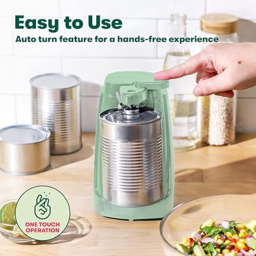 bella Electric Can Opener and Knife Sharpener, Jar and Bottle Opener, Sage - Image 3