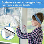 Mitclear Window Cleaning Kit 14IN Squeegee & Scrubber for Shower Glass Car - Image 6