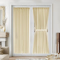 Vatge French Door Curtains - Front Door Curtain Panel with Tieback for Glass Window, Door Window Curtains for Doorways, 1 Panel, W54 x L72, Light Beige by Vatge