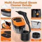 Steam Cleaner for Home & Car, 15s Fast Heat Handheld Steamer for Cleaning, 1.6L Large Tank, 3-Level Steam Control with 16-Piece Accessories Kit for Floors, Couches, Tiles, Grout, Dirt, and Grease - Image 4
