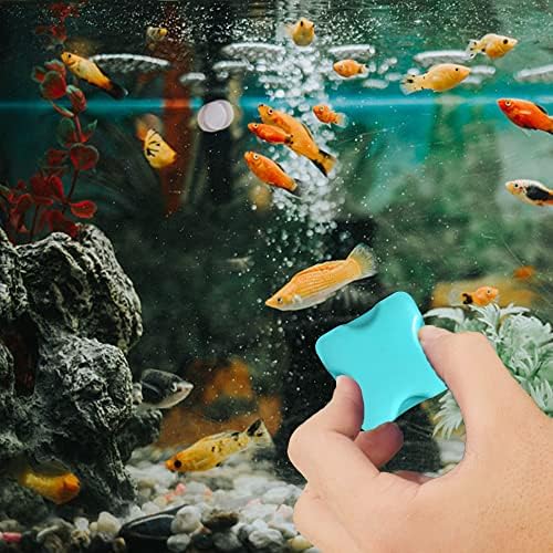 Magnetic Aquarium Fish Tank Glass Algae Scrapers Glass Cleaner Scrubber Clean [Compact, Scratch-Free, Non-Slip, Magnetizing] Mini - Image 6