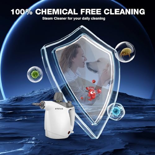 TICYACK Handheld Steam Cleaner, 500ML & Continuous Steam, 16 PCS, White - Image 5