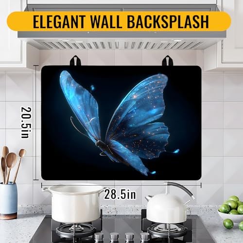 NYZE Electric Stove Top Cover Blue Butterfly, Heat Resistant Protector - Image 3