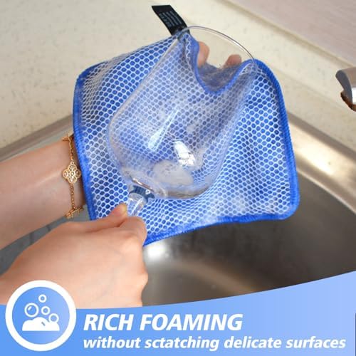 KinHwa Dish Cloths for Washing Dishes with Scrub Side, Microfiber Dish Rags - Image 5