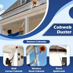 26FT High Reach Duster Kits with 5-20FT Extension Pole, Cobweb Duster with Telescoping Pole, Washable Ceiling Fan Cleaner & Window Squeegee for Glass Surfaces & High Roof - Image 4