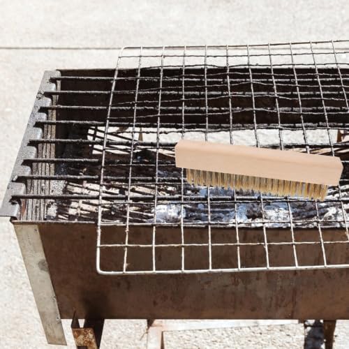 Copper Grill Brush with Wood Handle for Kitchen Sink and Stain Scrubbing - Image 7