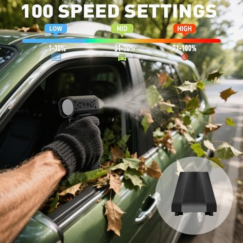 Electric Compressed Air Duster, 110,000RPM Cordless Portable Air Blower Mini Powerful Jet Dry Blower 100 Adjustable Speed Levels Rechargeable for Keyboard, PC, Car Cleaning - Image 3