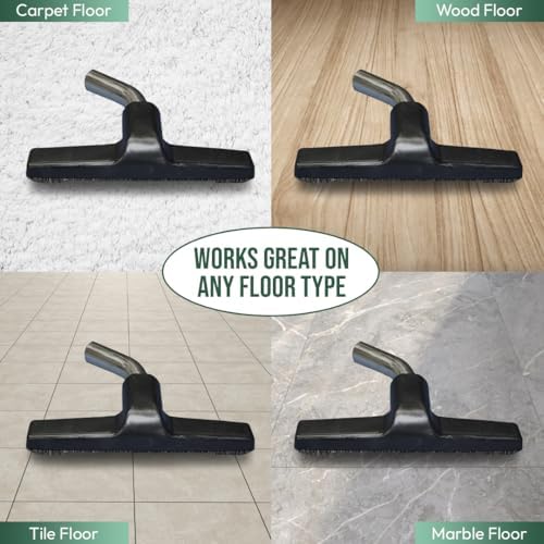 Selgo Hardwood Eureka & Universal Vacuum Cleaner Floor Brush 1 ¼ inch (1.25'') (32mm) Inner Diameter with Horse Hair Soft Bristles 10” Wide (Black - Metal) - Image 6
