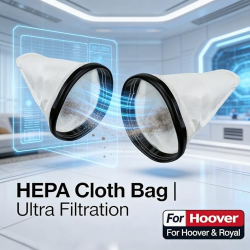 2KE2105000 HEPA Vacuum Cleaner Bags for Hoover & Royal, Vacuum Bags 2-Pack - Image 3