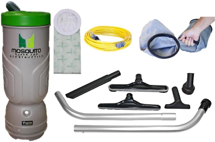 Mosquito-America Construction Backpack Vacuum w/HEPA Filtration (Model 10-1013-SG) 10-Quart Capacity w/Standard Tool Kit. Perfect for use in Construction, Demolition, Restoration, remodeling! - Image 2