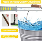 JEHONN Window Cleaning Squeegee Kit, 64 inches Tall Professional Shower Glass Washing Equipment, 3 in 1 Wall Cleaner Duster with Extension Pole for Home Indoor Outdoor Mirror Car Windshield - Image 4