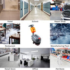 14" Compact Floor Scrubber Dryer Machine, Lithium Battery, 4-Gal Tank - Image 4