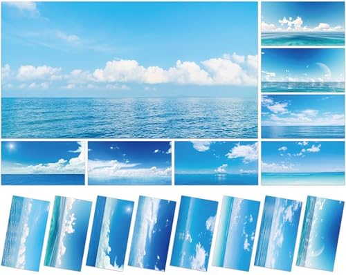 8 Pcs Fluorescent Light Covers with 80 Magnets Decorative for Classroom Ceiling Lights 4 x 2 Feet Magnetic Light Covers Filter Easy Install for Office Hospitals & Home Drop Ceiling Supplies (Sea) by Wiooffen