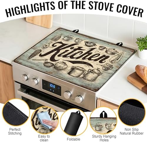 NYZE Stove Top Cover, Electric Glass Cooktop Protector for Kitchen - Image 2