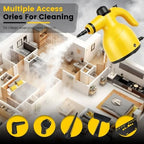 Handheld Steam Cleaner, Pressurized Steamer Fast Heating for All Surfaces, Multi-Purpose Deep Steamer for Grease & Grime, 7 Accessories for Cleaning Floor, Upholstery, Grout and Car - Image 6