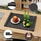 Noodle Board Stove Cover Wood(Ready to Use), Stove Top Covers for Electric Stove, Gas Stove, Wooden Decorative Rustic Kitchen Serving Tray, for Range Stovetop, Cooktop, 30'' * 22'', Black - Image 3