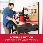 Vacmaster VOMCM205P 1101 2.5-Gal 2 Peak HP Wall Mount Wet/Dry Vac Red - Image 3