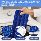 HOMTOYOU Microfiber Flat Mop with Sprayer: Spray Mop with 4 Washable Pads - Image 3