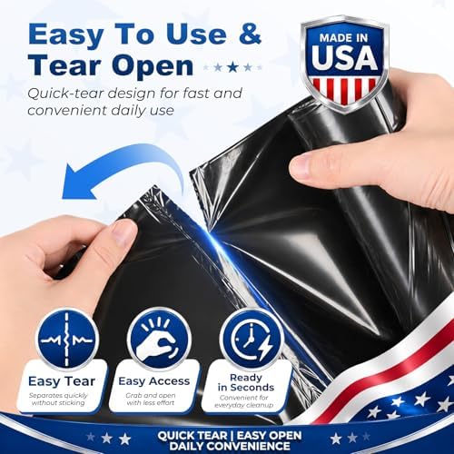 Delxo 55-60 Gallon Trash Bags, 400 Count, 38” x 56” Heavy Duty Garbage Bags - Image 4