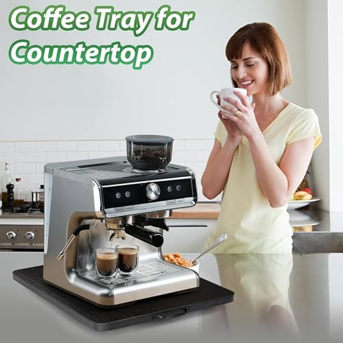 Appliance Slider, Sliding Tray for Coffee Maker, Coffee Pot Slider for Countertop, 360° Rolling Tray Appliance Slider for Kitchen Appliances- Black (9.5” X 14”) - Image 3