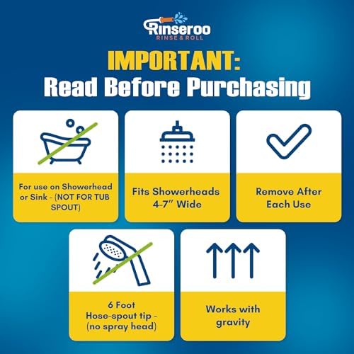 Rinseroo JUMBO Shower Cleaning Thing Slip-On Handheld Hose Attachment - Image 4