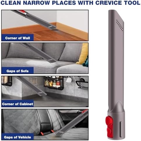 Sealegend Crevice Tool Dryer Vent Lint Vacuum Attachments Compatible with Dyson V15 V12 V11 V10 V8 V7 Vacuum Cleaner Dryer vent Cleaner Kit, Flexible Dryer Lint Removal Tool - Image 3