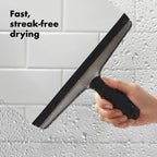 OXO Good Grips Stainless Steel Squeegee - All-Purpose for Bathroom, Glass Shower Doors, Mirrors, Tiles, Countertops and Car Windows - Streak Free - Image 3
