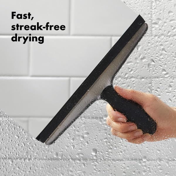OXO Good Grips Stainless Steel Squeegee - All-Purpose for Bathroom, Glass Shower Doors, Mirrors, Tiles, Countertops and Car Windows - Streak Free - Image 3