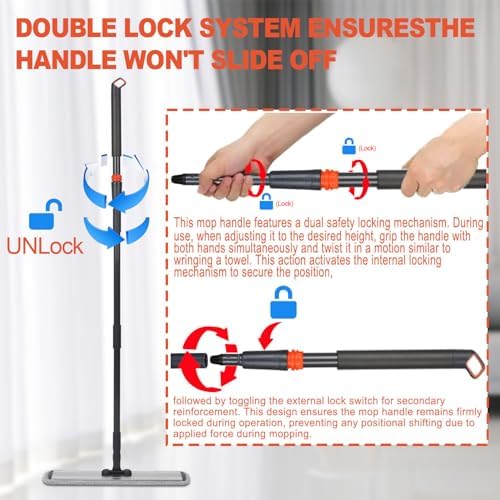 18 in Microfiber Mop Large Wet Flat Mops for Floor Cleaning - Image 4