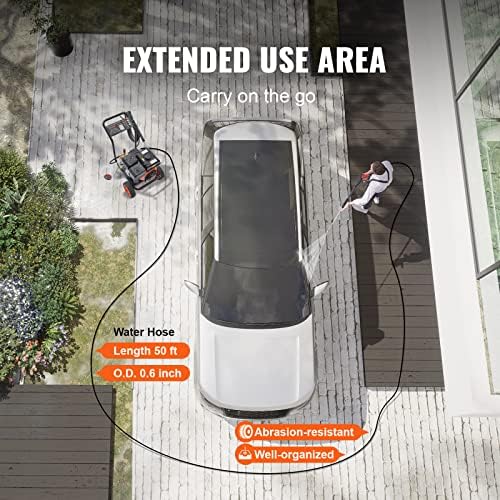 VEVOR Gas Pressure Washer, 4400 PSI 4.0 GPM, Gas Powered Pressure Washer with Copper Pump, Spray Gun and Extension Wand, 5 Quick Connect Nozzles, for Cleaning Cars, Homes, Driveways, Patios - Image 5