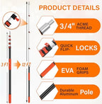 30FT High Reach Duster with Extension Pole 5-24FT, 4-in-1 Cleaning Kit - Image 3