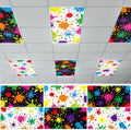 6 Pcs Fluorescent Light Covers with 60 Magnets Decorative for Classroom Ceiling Light 4 x 2 Feet Magnetic Lights Covers Filter Easy Install for Office Hospitals & Home Drop Ceiling Supplies (Painting) by Wiooffen