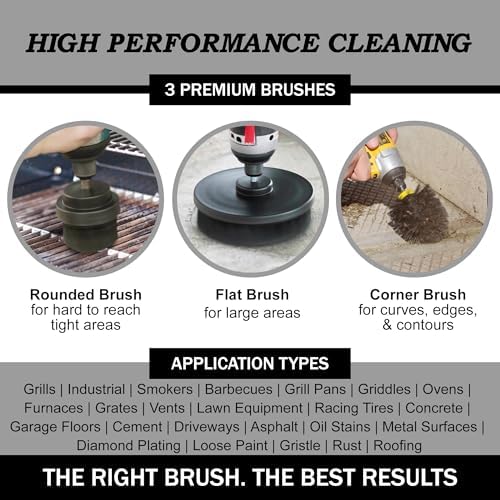 BBQ Cleaning Kit Water Calcium Mineral - Electric Grill Brush for Drill - Image 6