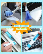 11 Pcs Blind Cleaner Duster Tool Kit – Mini & Window Blinds Cleaner Brush Set, Air Vent & Track Cleaning Tools, Window Groove & Sill Scrubber for Home, Car, AC, Sliding Doors - Yellow - Image 6