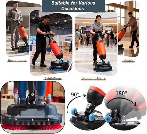 Commercial Floor Scrubber Machine, Electric Buffer Polisher, Dual - Image 7