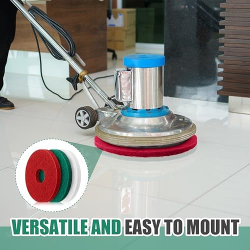 Teenyyou 3 Pcs 20" Commercial Orbiter Floor Buffer Pads, Red, Green, White - Image 6