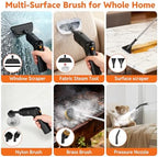 Steam Cleaner for Home & Car, 15s Fast Heat Handheld Steamer for Cleaning, 1.6L Large Tank, 3-Level Steam Control with 16-Piece Accessories Kit for Floors, Couches, Tiles, Grout, Dirt, and Grease - Image 7