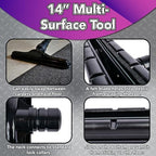 Cen-Tec Systems 94830 Commercial Cleaning Kit with Telescopic Aluminum S-Wand and Vacuum Tools, 14-Inch, Black - Image 3