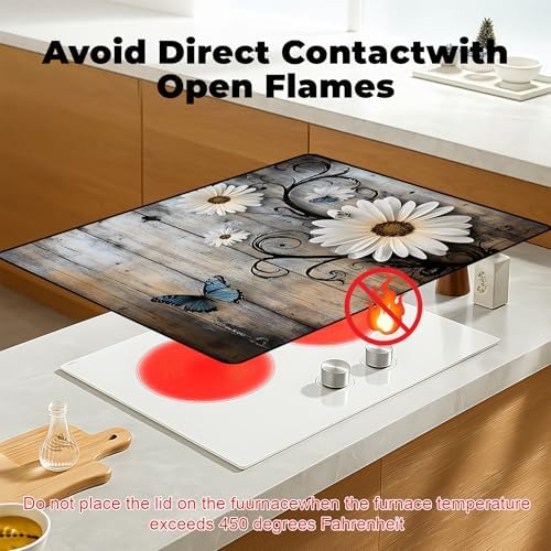 Stove Top Cover for Glass Electric Stove (Daisy, 30" x 21") - Image 3
