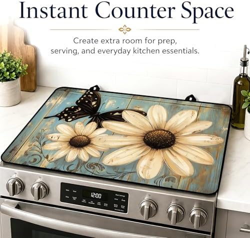 Stove Top Cover,28.5"L x 20.20"W,Heat Resistant Cooktop Protector Mat - Image 7
