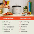 bella 1.5qt Manual Non-Toxic Slow Cooker with 3 Heat Settings, Oatmilk - Image 7