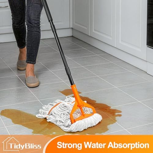 TidyBliss Commercial Mop with 3 Replacement Heads for Concrete Tile - Image 2