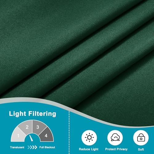 Hiasan French Door Curtains Privacy, Hunter Green, 24W x 40L, 1 Panel - Image 5