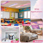 8 Pack Fluorescent Light Covers with 80 Magnets Decorative for Classroom Ceiling Light 4 x 2 Feet Magnetic Light Covers Filter Easy Install for Office School Hospitals Drop Ceiling Supplies(Sunset) - Image 5