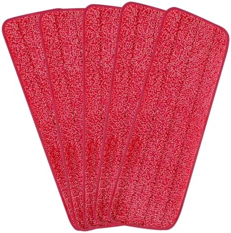 16.5 inch Reusable Mop Pads Microfiber Spray Mop Replacement Heads for Wet/Dry Mops Compatible with Bona Floor Care System (5 Pack) by H-Gamely